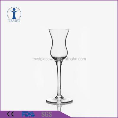 China Hand Home Mini Wine Glass Shot Glass Clear Blown Bar China Factory Home Manufacturer 60ml Long Stem for sale