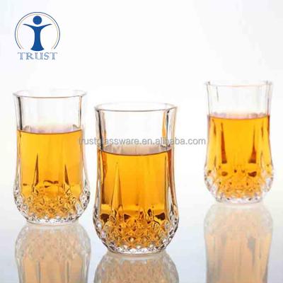 China 330ml Contemporary Wholesale Machine Made Custom Cheap Home Bar Around Diamond Pattern Whiskey Glass for sale