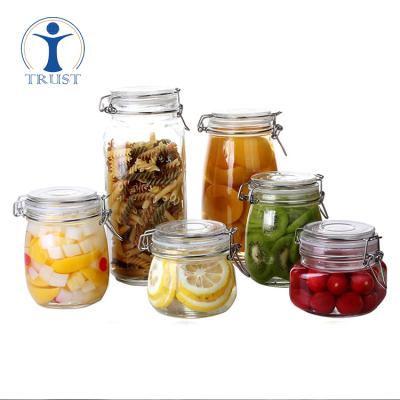 China Wholesale Different Types Stocked Bormioli Rocco Fido Clear 33oz Glass Jar for sale