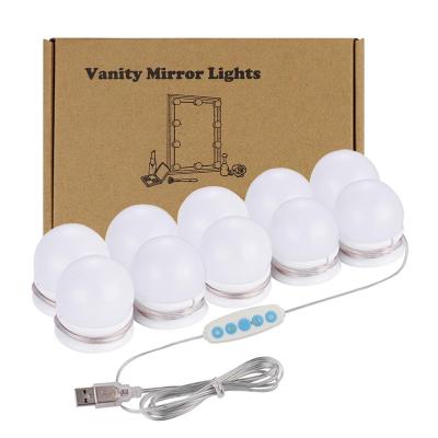 China Modern Hot Sale Makeup Light China Bathroom Vanity Lights Led 10 Bulbs Hollywood Vanity Lights For Makeup for sale