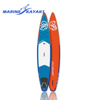 China 2018 Hot Selling Yoga 12'6 Wholesale Customized Inflatable SUP Red Wind Surfing Paddle Board for sale