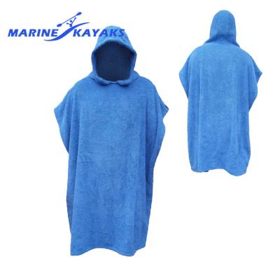 China Super Cheap Custom 100% Cotton Pill Color Changing Hooded Adults Surf Poncho Beach Towel for sale