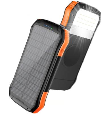 China Solar Power Bank 20000mah Portable Waterproof Solar Power Bank 16000mAh Support Fast Charger 3.0 for sale