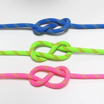 China Hot Selling Multicolor Nylon Safety Strong Rope Braided Rock Climbing Safety Rope for sale