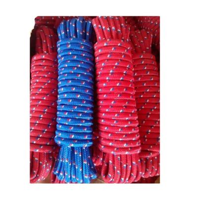 China Lightweight Multicolor Woven Portable Bag Package Polypropylene Double Braided Rope 10mm for sale