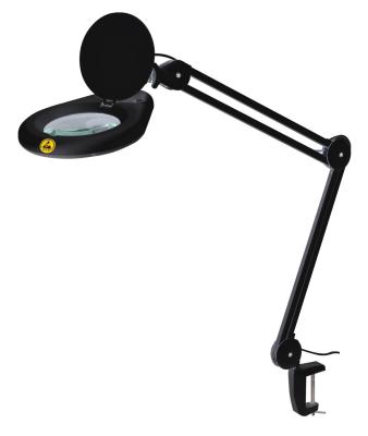 China ESD Magnifying led lamp ESD Electro-Static discharge black color  led magnifier none dim clamp hands free for sale