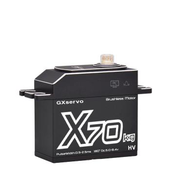 China RC Model GXserv Brushless 70KG Digital Full Servo Large Torque Metal Gear for RC 1/8 1/10 Crawler Car Boat Trucks for sale