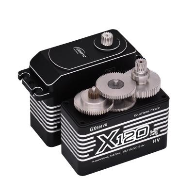 China RC Model GXservo X120 Waterproof IP67 Digital 6v-8.4v 15T 120KG Brushless Servo Big Torque For 1/5 Scale RC Car Truck Boat for sale