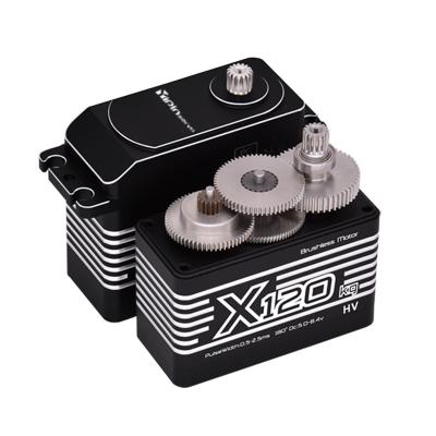 China RC Model Yipinsevo 2S Steel Gears 120KG Giant 1/5 Waterproof Brushless Digital RC Servo For 1/5 Car/Boats for sale