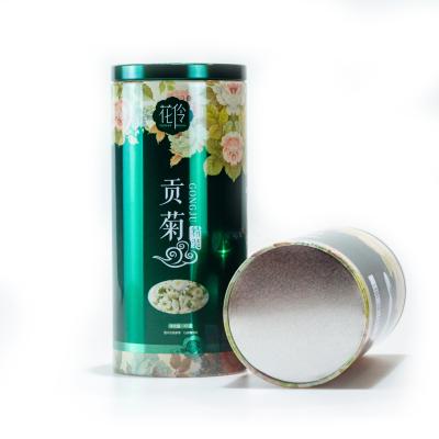 China Packaging Food Cylinder Cookie Tin Can Cookie Jar Tin Can For Food Cake for sale