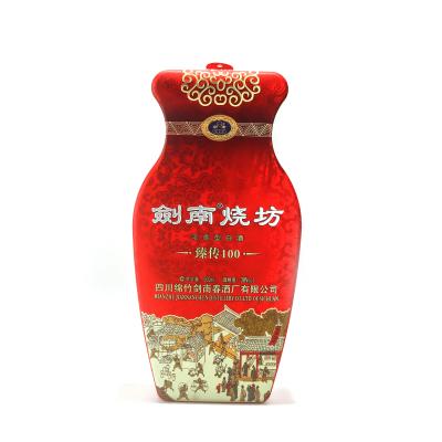 China Recycled Materials Customized Pottery Altar Packing 0.25mm-0.28mm Tinplate Case Wine Tin Box for sale