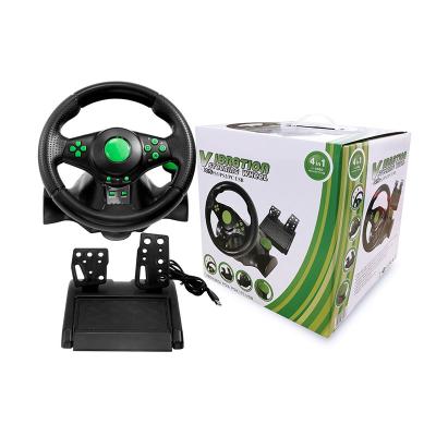 China ERGONOMIC Wheels Control Joystick Video Game Racing Steering Wheel and Simulator Driving Pedals for PC PS2 PS3 for sale