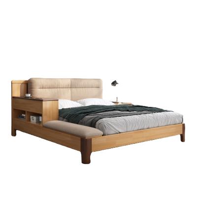 China Good Quality Solid Wood Manufacturers Wholesale Double King Size Wood Bed Solid Wood Beds for sale