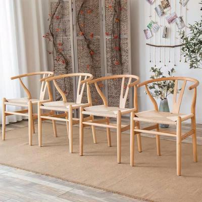 China New Design Restaurant Furniture Solid Wood Wishbone Wooden Dining Armchair (Other) Adjustable Rattan Cushion With Beech. for sale