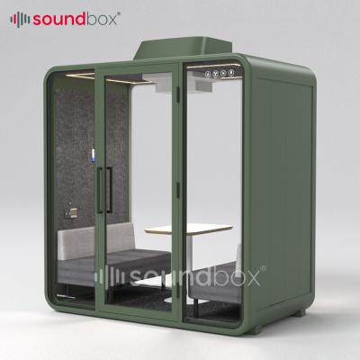 China Music Office Pod 4 Seater Office Indoor Private Meeting Booth Office Soundproof Pod For Sale for sale