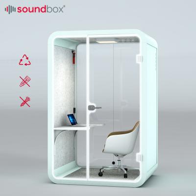 China Modern Private Soundproof Booth Telephone Booth Telephone Pod M Size Office Meeting Voice Pod Home Office for sale