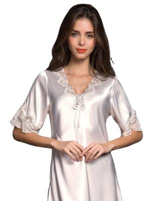 China Wholesale Suppliers Customized Women's Solid Color Silk Satin Shorts Kimono Robe Gowns QUICK DRY Satin Bridesmaid Robe Long Nightgown Pajamas for sale