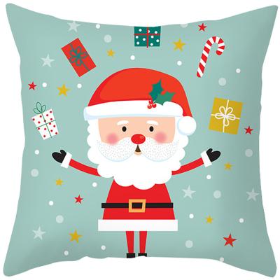 China 2021 Anti-Static Merry Christmas Cushion Cover Pillow Case Christmas Decorations for Home Xmas Noel Ornament Happy New Year 2021 for sale