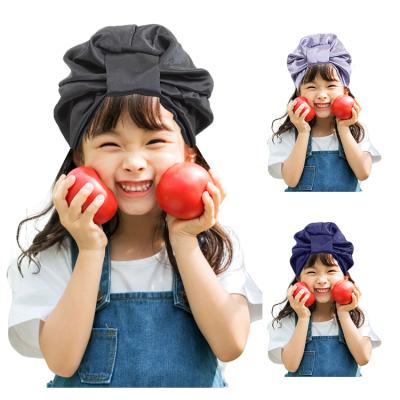 China Hot sale factory wholesale child's satin sleep hood durag hat silky bowknot design for sale