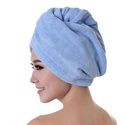 China Microfiber Hair Dryer Towel Sustainably Absorption Hair Dryer Cap Wraps Quickly For Bath Shower for sale