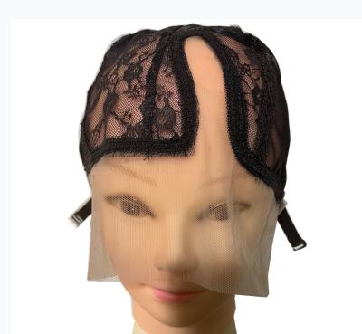 China Wig Caps For Making Wigs 13*4 Brown Right Side Part Wig Cap Adjustable Wig Cap Hairnet Vented Wig Cap Elastic Hair Band For Side Partial Hair for sale