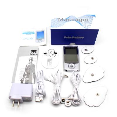 China Factory Direct Sale 1.5 Inch Pulse Physiotherapy Body Health Handheld Electronic Silver Blue Massager for sale