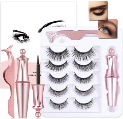 China Natural Prevent Allergy Proof Magnetic Eyelashes Portable Sweat Glue Free Magnetic Eyelashes Use In Many Occasions for sale