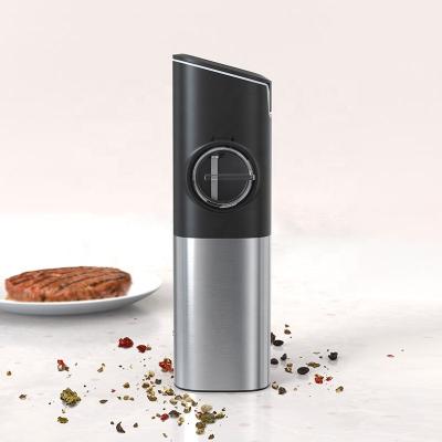 China Spice Salt Grinder Gravity Pepper Mill Gravity Pepper Mill Gravity Induction Pepper Crusher With Auto Dust Rechargeable Electric Lid for sale