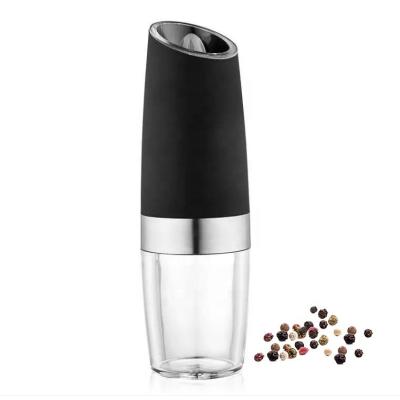 China Mini Spice Grinder Automatic Gravity Rechargeable Ceramic Induction Grinder Usb Electric Salt Pepper Grinder With Led Light for sale