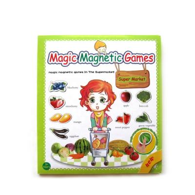 China High Quality Magic Magnetic Story Book Magnetic Early Educational Toys About Supermarket for sale