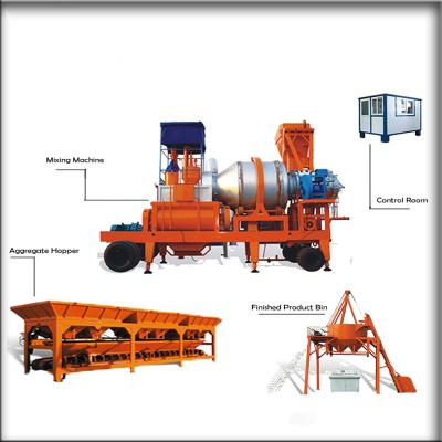 China Construction worksÂ   40tph Mobile Mini Asphalt Plant Machine for sale