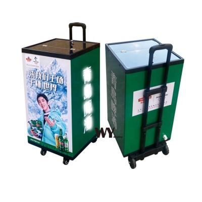 China Commercial Cooler 75L Bucket Square Refrigerator Square Retail Beverage Beer Display for sale