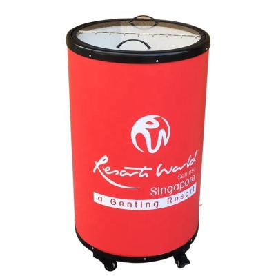 China Large Retail Commercial Round Keg Keg Party Cooler, Outdoor Portable Cooler, Beer Bottle Beverage Cooler for sale