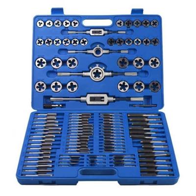 China Thread Tapping Wholesale Dimple Pressing Left Hand Tap Set Tool Kit Die and Left Hand Pipe Press Tool Stamp Tap and Die Set for sale