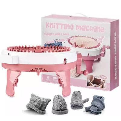 China Hot Selling Warp Weaving Machine Mini Home Smart Kids Diy Knitting Machine Hat Scarf Knock Weaving Machine Circular Textile for sale