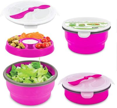 China Viable Silicone Collapsible Bowl Collapsible Salad Bowl Silicone Salad Bowl for sale