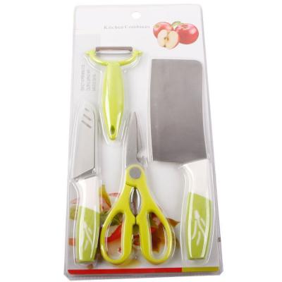 China Sustainable Stainless Steel Kitchen Tool Knife and Scissor Set Kitchen Tool Kit for sale