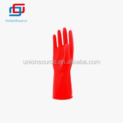 China Red Washing Anti-smash Kitchen Tool 30cm Household Clean Glove Dish Cleaner Long Latex Gloves for sale