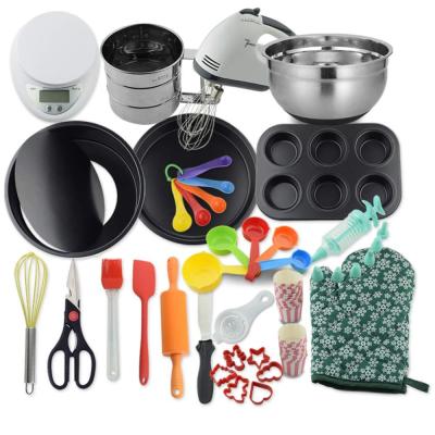 China Sustainable Kitchenware Importers Baking Complete Set Of Cake Baking Tools Adult Beginner Baking Tool Kit for sale