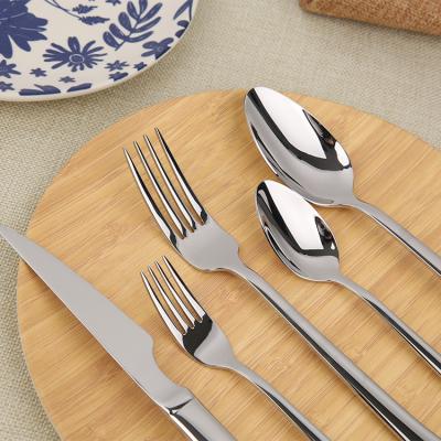 China Home Sustainable Restaurant Cheap Silver Cutlery Set Stainless Steel Knife Fork And Spoon for sale