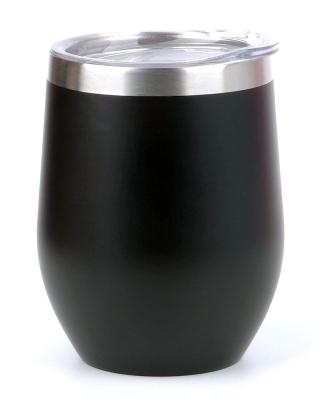 China 12oz Viable Insulated Wine Tumbler With Lid Stainless Steel Tumbler Durable Double Wall Coffee Mug, For Champagne, Cocktail for sale