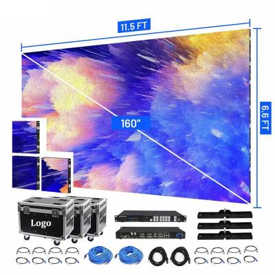 China Indoor P2.6 Led Video Wall System Package Indoor Curved Rental Display Exhibition Booth Stage Screen Panel for sale