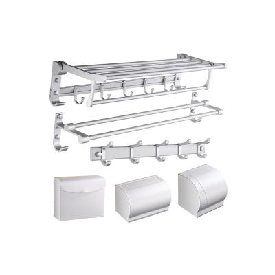 China Wall Mounted Stainless Steel Towel Shelf Modern Professional Practical Folding Modern Towel Rack for sale