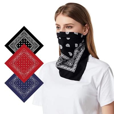 China Daily Multifunctional Custom Magic Square Large Paisley Bandanas 55*55cm Headband Handkerchief 100% Daily Handkerchief for sale