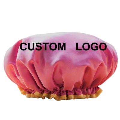 China Custom Logo Double Layer For Adults Satin Hood Double Layer Silk Satin Hoods Custom Logo for sale