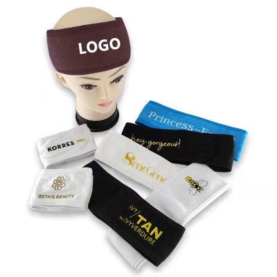 China New Sporty Adjustable Soft Terry Cloth For Face Wash Spa Facial Headbands Wrap Makeup Headband With Logo for sale