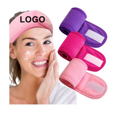 China 2021 Spa Women's Soft Towel Custom Logo Headbands Headband Sporty Stretch Facial Makeup Skin Care Headband for sale