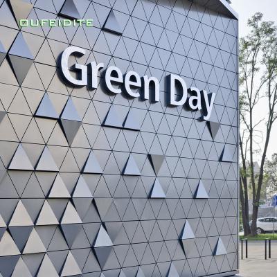 China Environmental Friendly Modern OFDT House Metal Sheet Facade Exterior Panels Aluminum Curtain Wall For Office Shop for sale