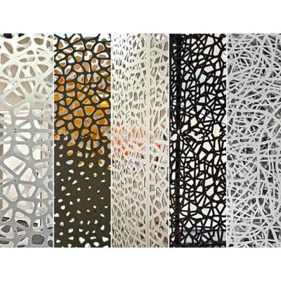 China Environmental Friendly Decorative Perforated Screen Laser Cut Exterior Metal Facade Curtain Wall Cladding Steel Curtain Wall for sale