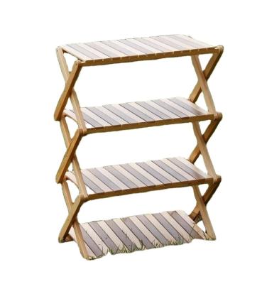 China Sustainable outdoor camping rack Portable foldable picnic barbecue multi-layer storage rack for sale